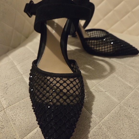 Antonio Melani Elegant Black Mesh Women's Heels - Picture 3 of 8